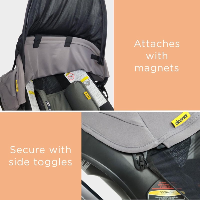 liuliuby Doona Sunshade Extension | Doona Accessories Stroller for Summer | Car Seat Cover Attachment for Sun Protection | Carseat Canopy for Baby Sun Shade Extender | Also Compatible with Carseat - Image 5